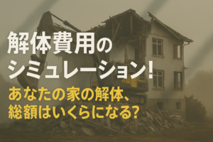 解体費用のシミュレーション！あなたの家の解体、総額はいくらになる？